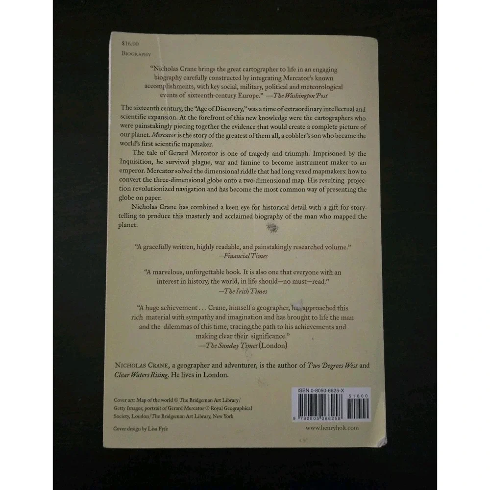 Mercator: The Man Who Mapped the Planet - Paperback By Crane, Nicholas